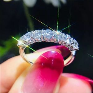 925 Stamped Sterling Silver Diamond Wedding Band Ring
